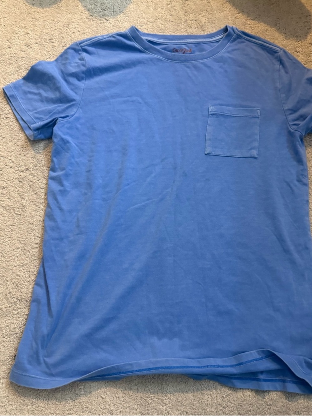 Cat & Jack Light Blue Short Sleeve Pocket Tee
